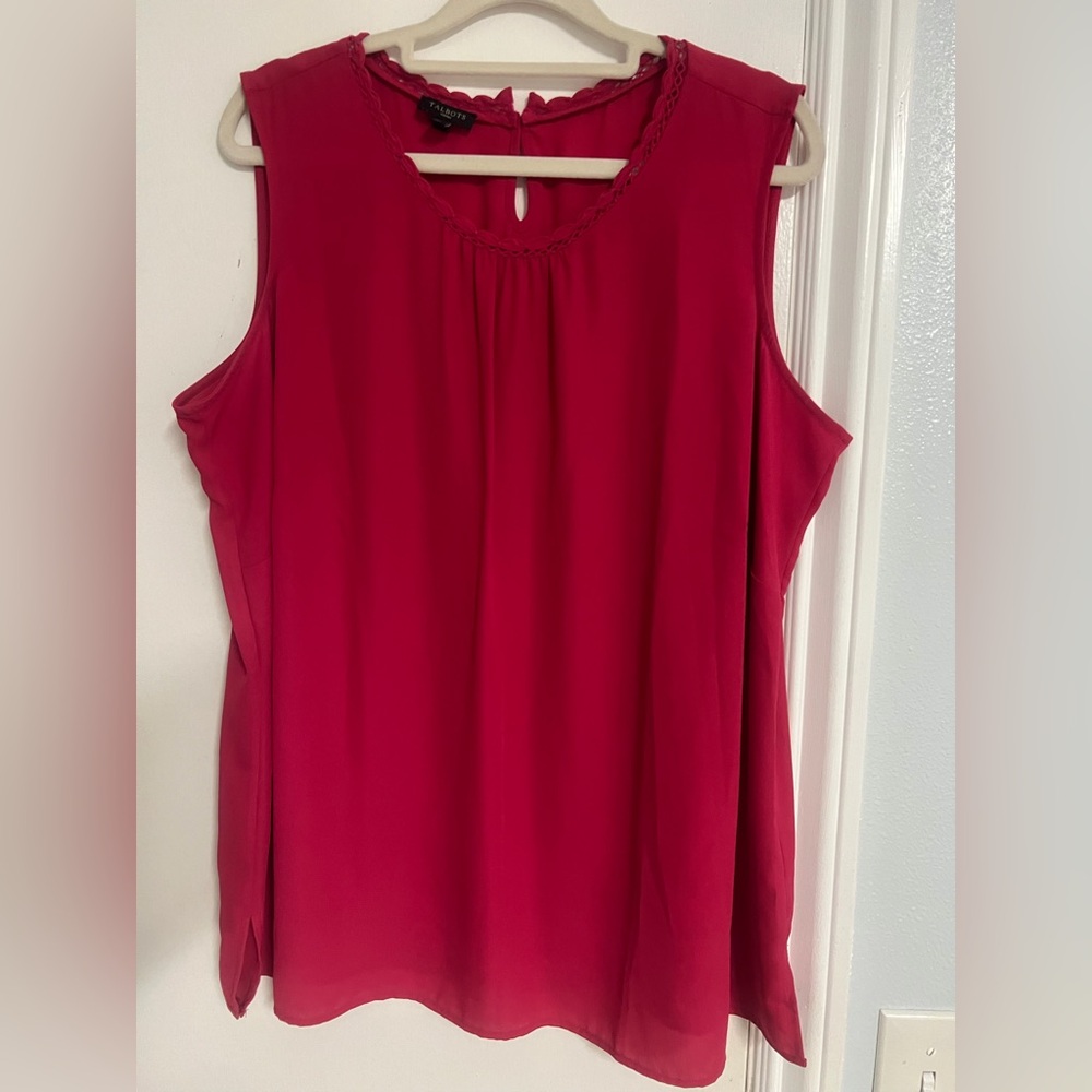 Talbots Vibrant Red Sleeveless Blouse